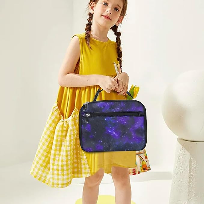 Kids Lunch Box for Boys Girls Lunch Bag Insulated Durable Lunchbox Children Lunch Tote Bag for School Star