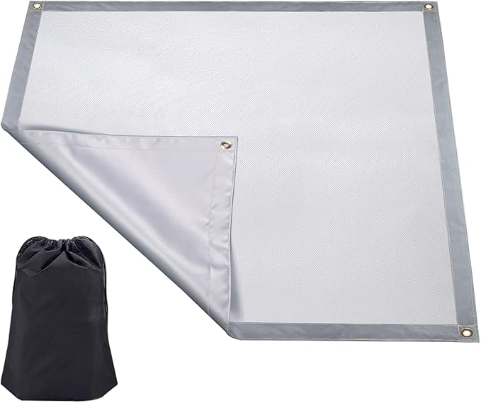 Under Grill Mat, 40 X 40 Inch BBQ Floor Mats, Deck Patio Protector Mat, Indoor Fireplace Mats Fire Pit Mats, Fire Resistant, Water Resistant, Oil Proof, Easy to Clean Reusable Outdoor Grill Mat