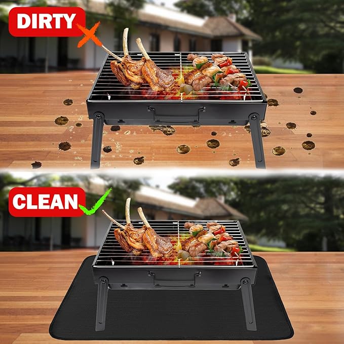 24x31 Inches Heat Resistant Mats for Countertop, Fireproof, Waterproof & Oil Proof Grill Mat to Protect Prep Tables, Outdoor Grills, Fireplaces & More Durable BBQ Mat