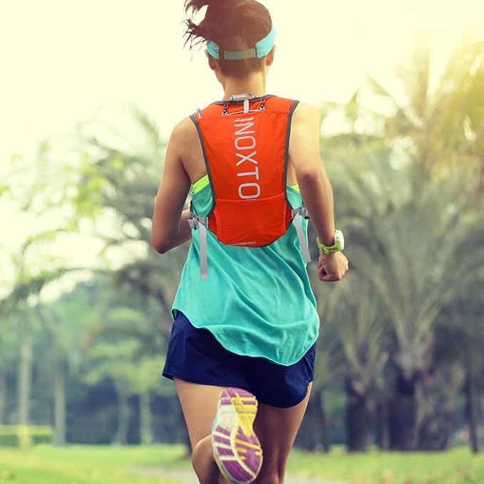 INOXTO Running Hydration Vest Backpack,Lightweight Insulated Pack with 1.5L Water Bladder Bag Daypack for Hiking Trail Running Cycling Race Marathon for Women Men