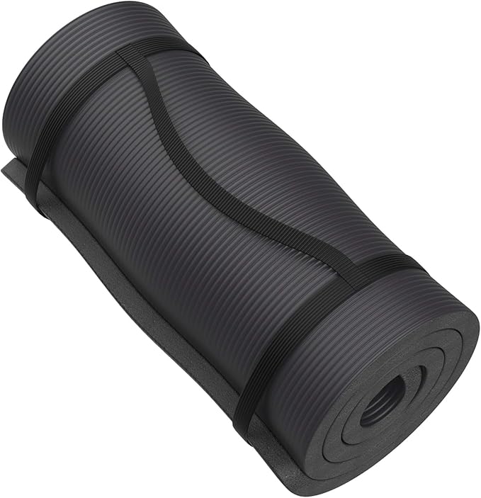 Foam Sleeping Pad for Camping - 0.75-Inch-Thick Waterproof Sleep Pad with Carry Straps for Cots, Tents, or Sleepovers by Wakeman Outdoors (Blue)