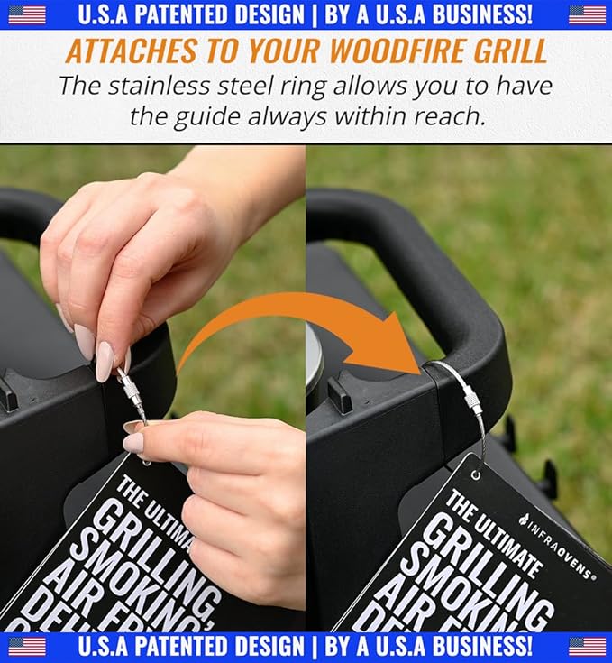 Stainless Steel Rack Set for Ninja Woodfire Outdoor Grill and Smoker with Waterproof Cooking Guide Accessory OG701 OG751 7-in-1 Wood Fire Electric Air Fryer Accessories, Dishwasher Safe by INFRAOVENS