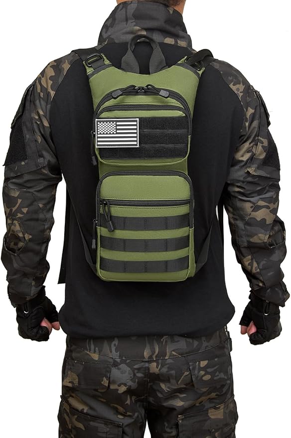 ATBP Insulated Water Hydration Pack Bag with 3L TPU Bladder Tactical Molle Hydration Backpack for Hiking Cycling Running