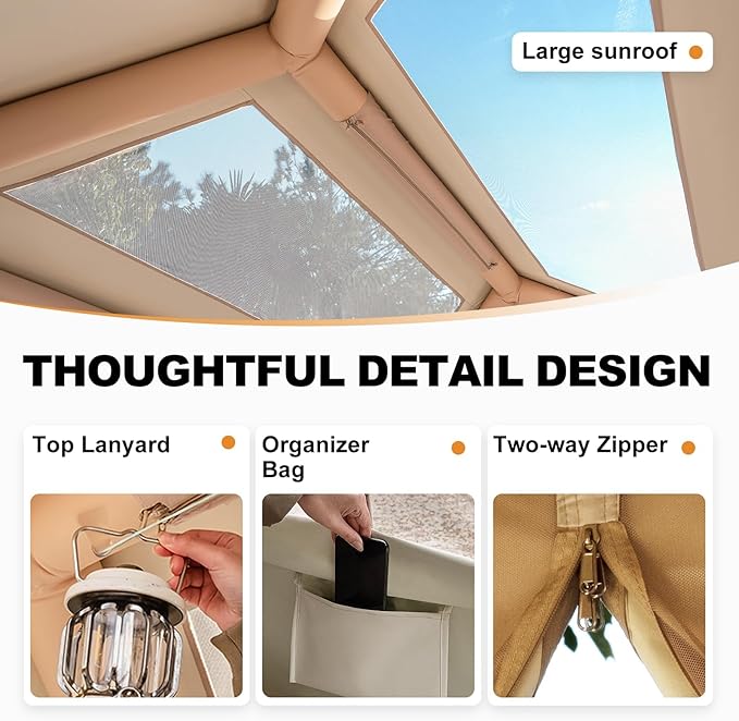 Inflatable Tents for Camping, Large Blow Up Tents for Camping Easy Set Up