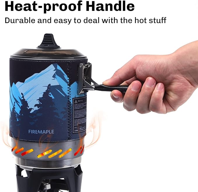 Fire-Maple Fixed Star X2 Backpacking and Camping Stove System Outdoor Propane Camp Cooking Gear Portable Pot Jet Burner Set Ideal for Hiking, Trekking, Fishing, Hunting Trips and Emergency Use