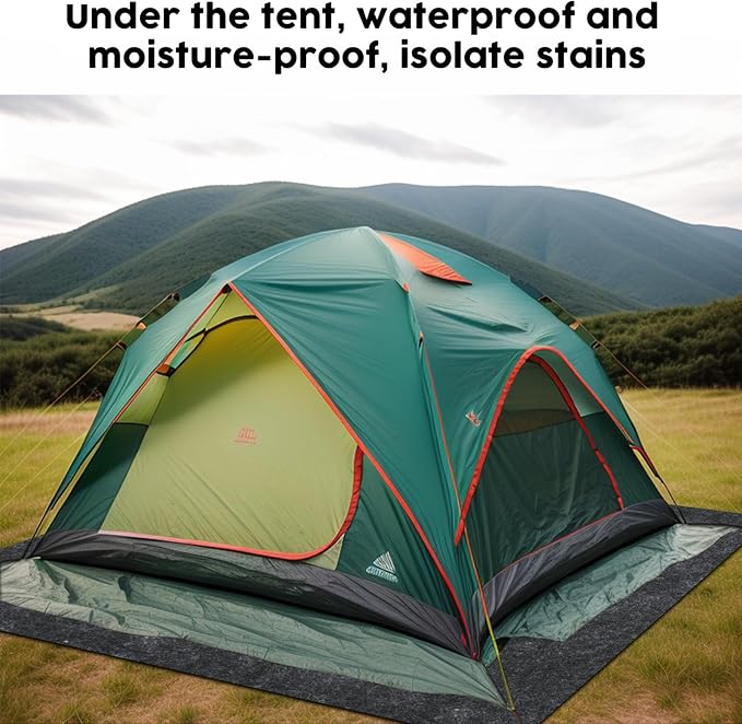 Camping Tent Carpet Mat, 6 X 6.16 Ft Waterproof Camping Rugs Tent Floor Blanket Picnic Floor Blanket for Camping Hiking Lawn Picnic Tent Supplies