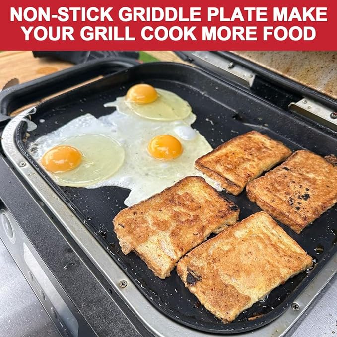 Griddle Plate for Ninja Woodfire Outdoor Grills OG700 Series, Flat Top Griddle Plate Compatible with Ninja XSKGRDPLT Woodfire OG701, Non-Stick Griddle Pan, Insert
