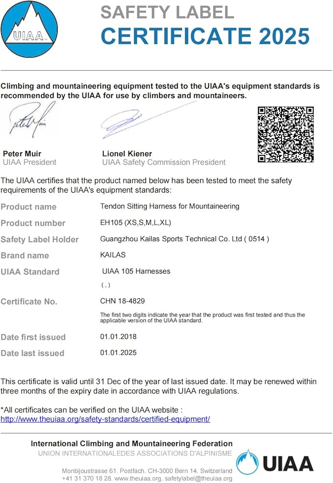 KAILAS B3 Rock Climbing Harness Men Roofing Harness Safety Belt Climbing Gear Adjustable Mountaineering Lightweight