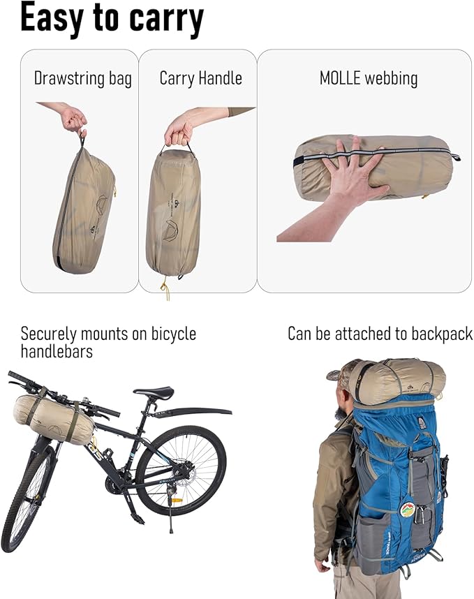 iClimb Ultralight 2 Person 3 Season Tent Waterproof for Outdoor Backpacking Camping Hiking Trekking Mountaineering