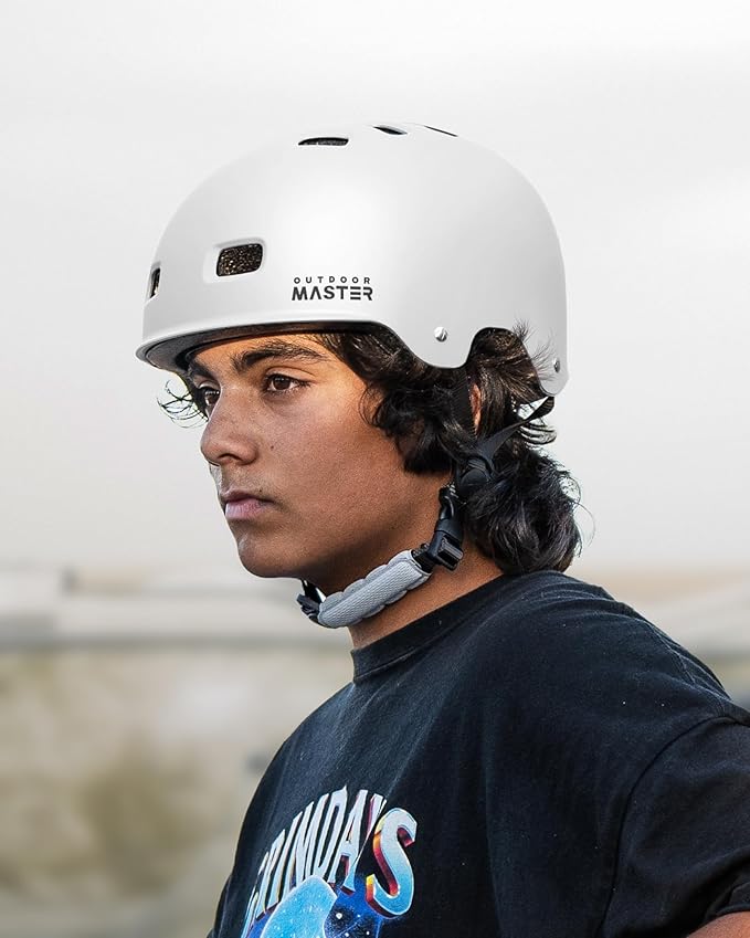 OutdoorMaster Skateboard Cycling Helmet - Two Removable Liners Ventilation Multi-Sport Scooter Roller Skate Inline Skating Rollerblading for Kids, Youth & Adults