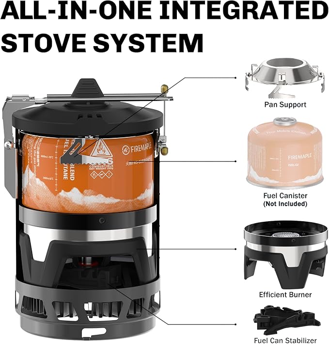 Fire-Maple Star X2 Pro Backpacking and Camping Stove-Fast Boiling, Compact and Efficient Camp Cooking Gear for Hiking, Trekking, Fishing, and Outdoor Adventures