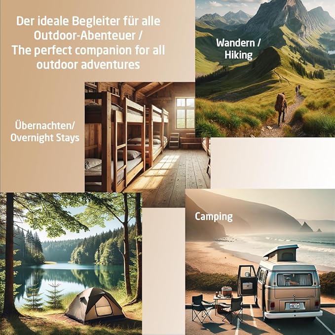 Sport 2-in-1 Sleeping Bag Liner and XL Sized Travel Sheet - Ultra Lightweight Sleep Liner Double Travel Bed Sheet - Inlett Inlay