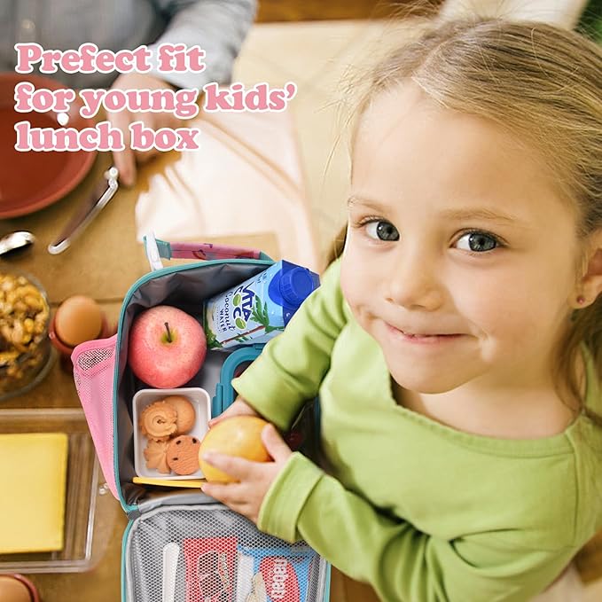 Lunch Box Kids,Premium Insulated Lunch Bag for Girls Boys,Soft Bag Mini Cooler Back to School Thermal Reusable Lunch Bag for Work School Picnic (Rainbow)