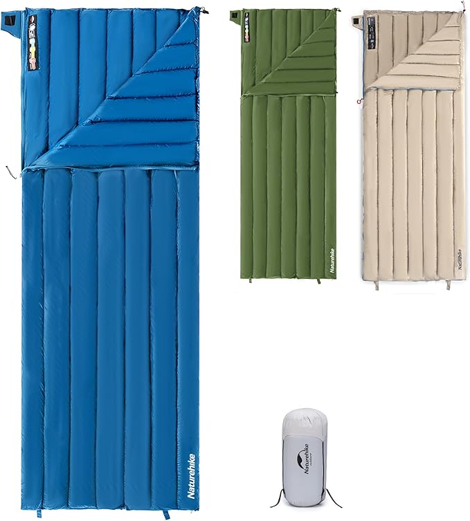 Naturehike Ultralight Backpacking Down Sleeping Bag for Adults, 650 Fill Power Sleeping Bag for 42/52℉, 20oz Compact Lightweight Sleeping Bags for Hiking Camping 3 Seasons