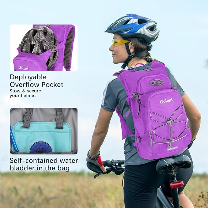 Hydration Backpack,Lightweight Hiking Backpack with 2L Water Bladder,Water Backpack for Biking, Running, Festival