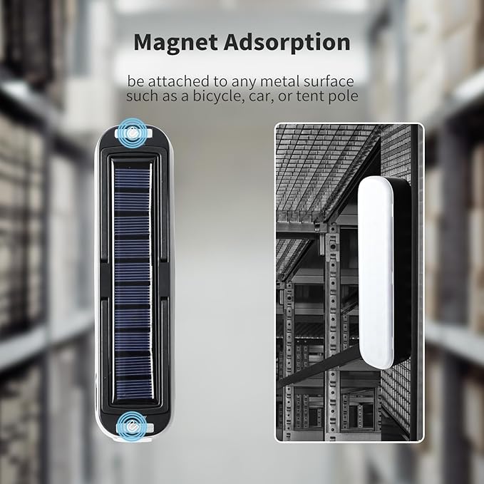 Solar Rechargeable Camping Lantern - 2000 Lumens, 4 Light Modes, Portable Power Bank (Black)