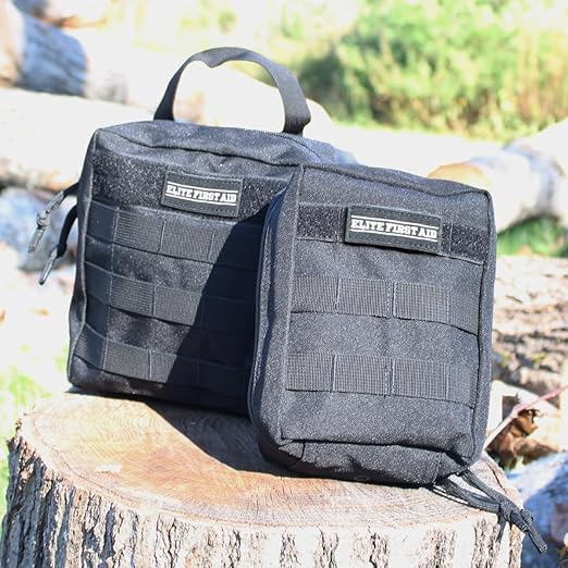 Elite First Aid 60-Piece Emergency Trauma Kit/IFAK Kit, MOLLE-Compatible Tactical First Aid Kit with Tourniquet for Car, Home, Camping, and More (91629)