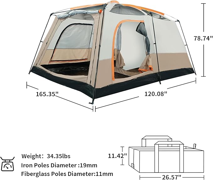 Ultralight Tent, Easy Setup, 1-2 Person Waterproof and Portable Tent for Camping Hiking Outdoor Climbing