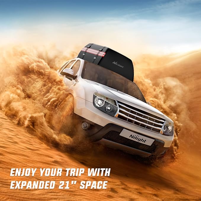 Nilight Car Roof Bag 21 Cubic Feet Waterproof Rooftop Cargo Carrier,Suitable for All Vehicle with/Without Rack - Waterproof Zip,Reflective Strip,Anti-Tear 840D PVC, with Anti-Slip Mat