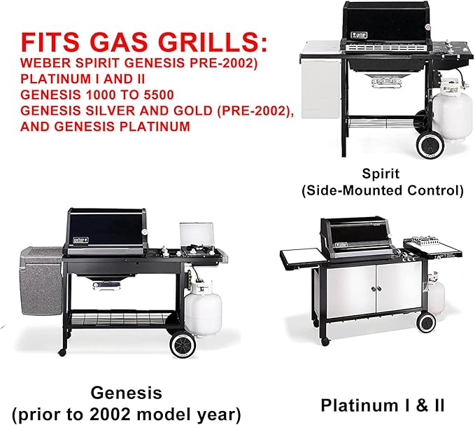 SafBbcue Igniter Kit 7509 for Weber Spirit Genesis (pre-2002) Grills,Platinum I and II Genesis 1000 to 5500 Genesis Silver and Gold (pre-2002) Grills, Replace for Weber #7509 Igniter Part