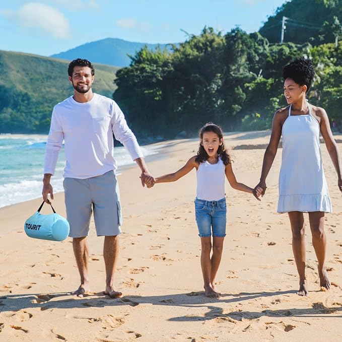 TOURIT Beach Tent 3 Person Instant Sun Shelter with UV Protection for Outdoor Family Beach, Hiking, Fishing