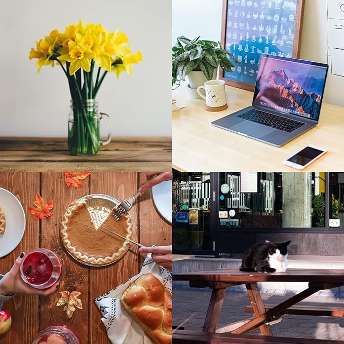 ROCK CLOUD Folding Camping Table Aluminum Portable Roll-Up Picnic Table 4-6 Person for BBQ Backyard Patio Party, 34x24 in, Wood Grain