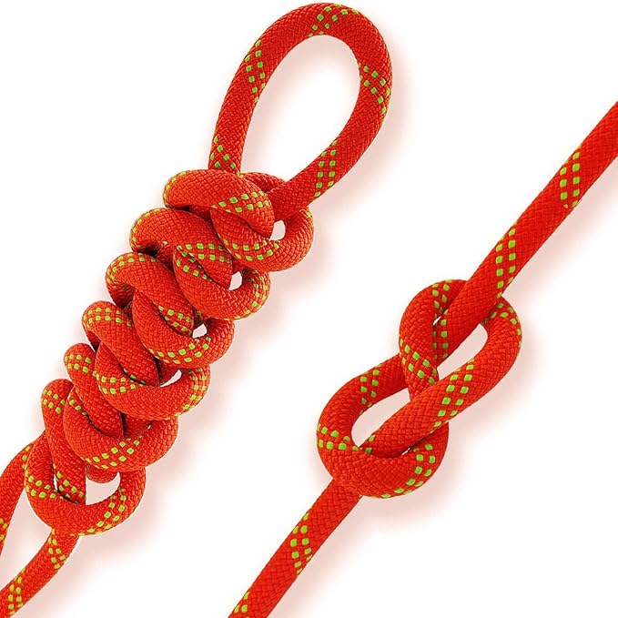 Generic Ritafc Static Rope UIAA Climbing Rope 11mm 100FT Rappelling Rope Orange for Mountain Tree Climbing, Rock Climbing,Hauling, Rescue, Climbing Equipment