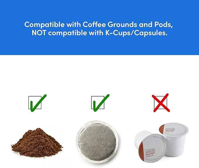 Elite Gourmet EHC111A Personal Single-Serve Compact Coffee Maker Brewer Includes 14Oz. Stainless Steel Interior Thermal Travel Mug, Compatible with Coffee Grounds, Reusable Filter, Black