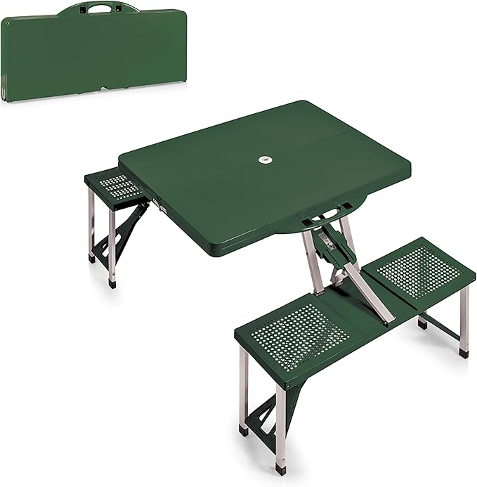 PICNIC TIME Folding Picnic Table, Camping Table, Outdoor Table with Umbrella Hole