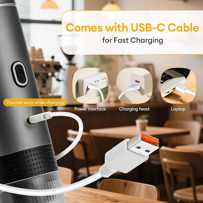 Portable Coffee Maker for Travel, 20 Bar Espresso Coffee Machine with USB-C,3-In-1 Travel Coffee Maker Self-Heating, Compatible with Ground Coffee & Capsule for Hiking,Office,RV(gray)