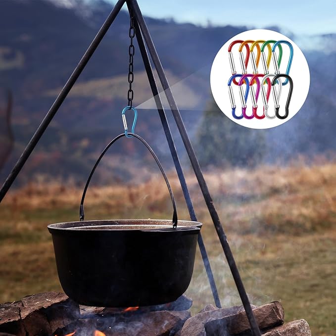 500 Pcs 2" Spring Snap Hooks Bulk Small Aluminum Alloy Clip Keychain Spring Snap Hook for Hanging Camping Hiking Traveling Fishing Outdoor