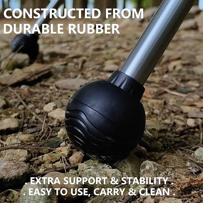 Fits 21-23mm Camping Chair Feets Rubber Ball Feet Anti Slipery Set of 4 Outdoor Chair Leg Cap Fishing Hiking, Compatible with Helinox Chair Zero One