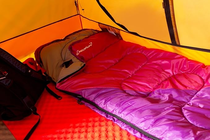 Clostnature Sleeping Bag for Adults and Kids - Lightweight Camping Sleeping Bag for Girls, Boys, Youths, Ultralight Backpacking Sleeping Bag for Cold Weather - Compression Sack Included(Right Zipper)