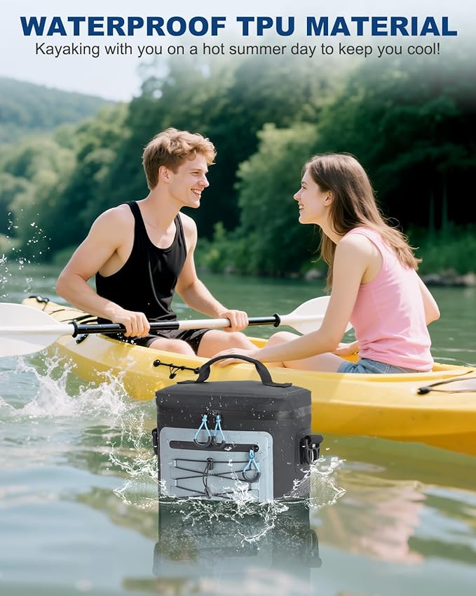 Cooler Bag, 8/16/30 Can Soft Sided Small Portable Insulated Cooling Pack, Everyday Lunch Cooler, Leakproof Ice Chest for Beach, Camping, Travel, Picnic