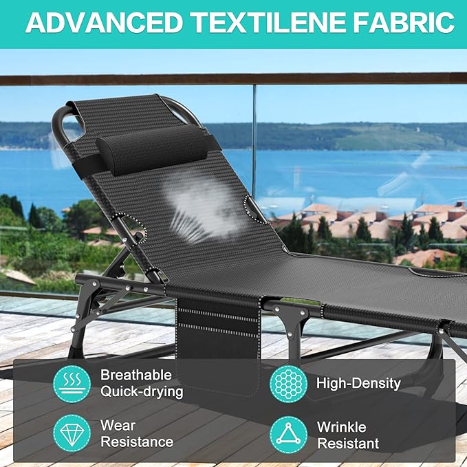 ABORON 2PK Folding Camping Cot for Adults, Heavy Duty 3-in-1 Bed for Guest Sleeping, Adjustable Double-Layer 1200D with Mattress & Carrying Bag for Home, Office, Vacation, Hospital Use