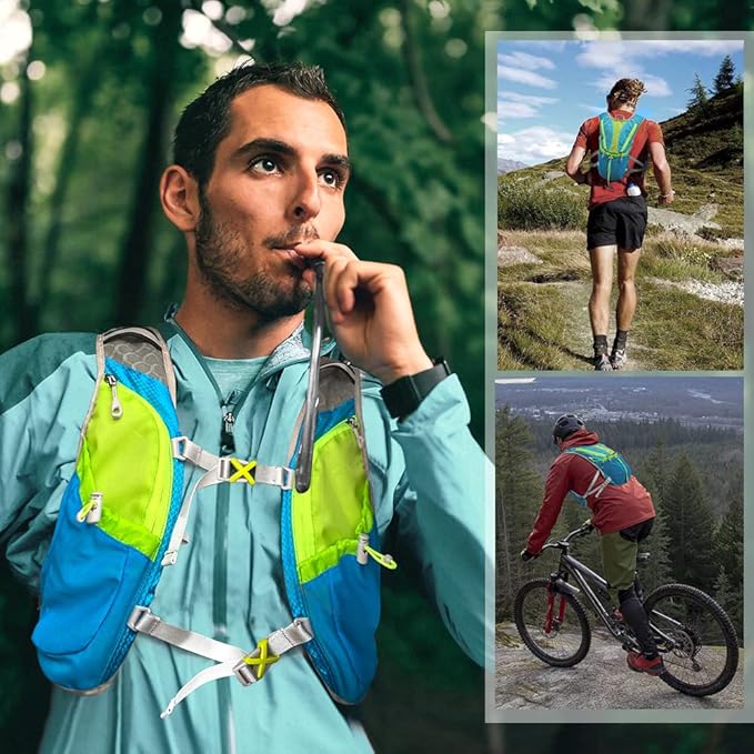 Hydration Pack Backpack,IX INOXTO Running Hydration Vest with 1.5L ( 50 oz) Water Bladder for Men Women,Lightweight Water Backpack for Hiking Cycling Climbing Camping