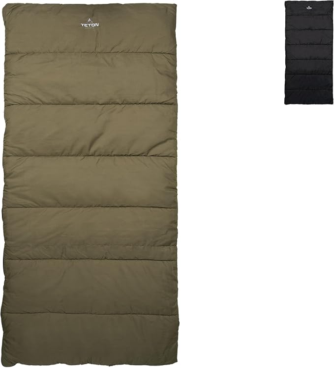 Teton Everyday Response Sleeping Bag for Adults and Kids, 3-Season Sleeping Bags, Stay Warm in Camping Weather, Stuff Sack Included