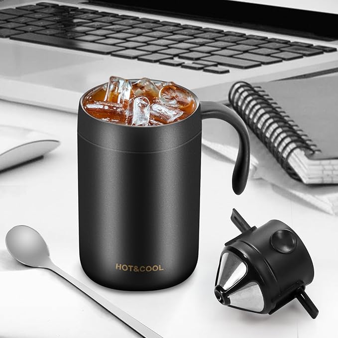 16oz Camping Coffee Maker Pour Over Coffee Maker Set,Camp Pour Over Set,Portable Coffee Kit for Travel, Camping, Offices, Backpacking