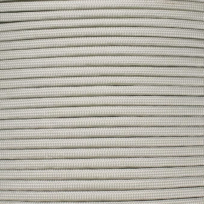 Parachute 550 Paracord Type III 7 Strand - (Silver Grey, 100 Feet)