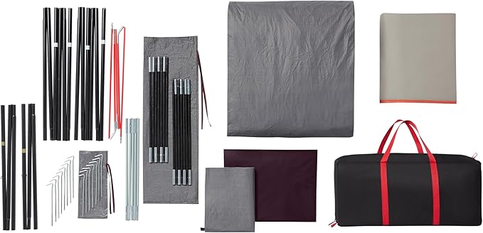 Coleman Skylodge 10-Person Family Tent Weatherproof XL Tent with Rainfly & Room Divider Fits 4 Queen-Sized Airbeds Made of PFAS-Free Materials