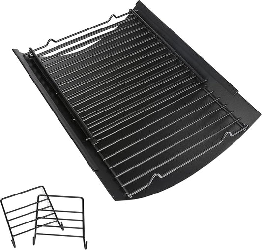 Uniflasy 15.75" - 27.56" Adjustable Ash Pan Replacement for Chargriller 5050 1224 5072 5650 2121 E1224 3001 5252 2123 1324, Fit Oklahoma Joe's, Royal Gourmet, Charbroil Replacement Part Grill Grate