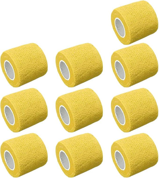 ESUPPORT 2 Inches X 5 Yards Self Adherent Cohesive Wrap Bandages Strong Elastic First Aid Tape for Wrist Ankle Pack of 10