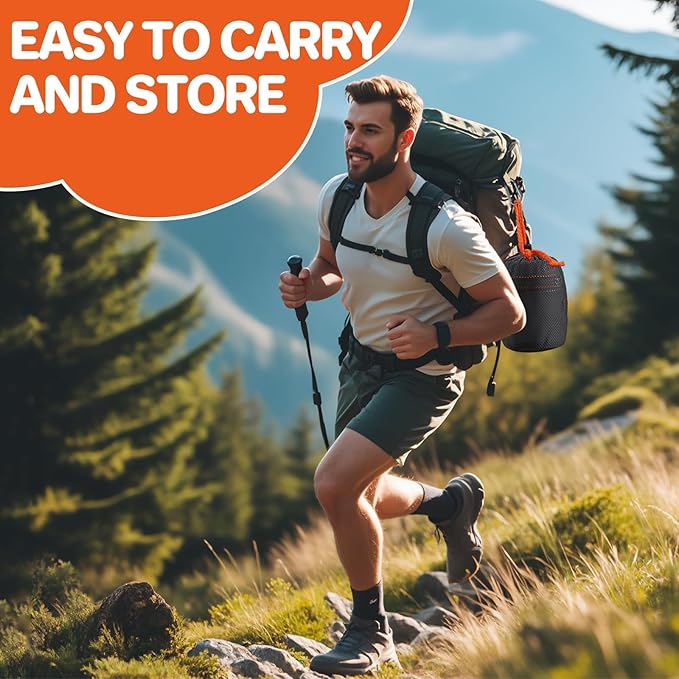 FUNYKICH Camping Pots and Pans Set, Non-Stick Camping Cooking Set, Lightweight Camping Cookware with Storage Bag for Camping, Backpacking, Outdoor Cooking & Picnic