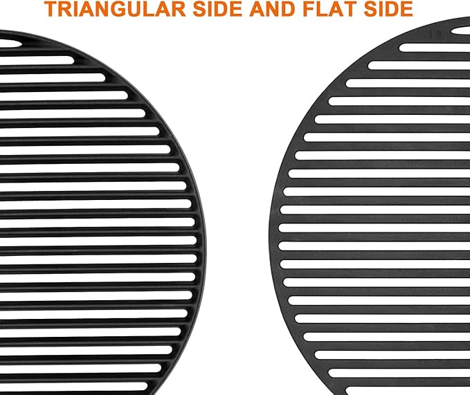 18 3/16" Grill Grate for Big Green Egg, Large Egg, Vision Grill Parts B-11N1A1-Y2A, C4F1F1SB, VGKSS-CC2, 5-CR4C101 & Other 18" Kamado Grills Replacement, for Cast Iron Big Green Egg Large Accessories