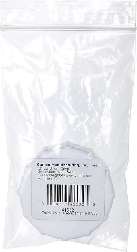 Camco Replacement Fill Cap for Use with Camco Premium Travel Toilets (41535, 41544) - Creates a Tight Seal to Prevent Water Leaks (41532)