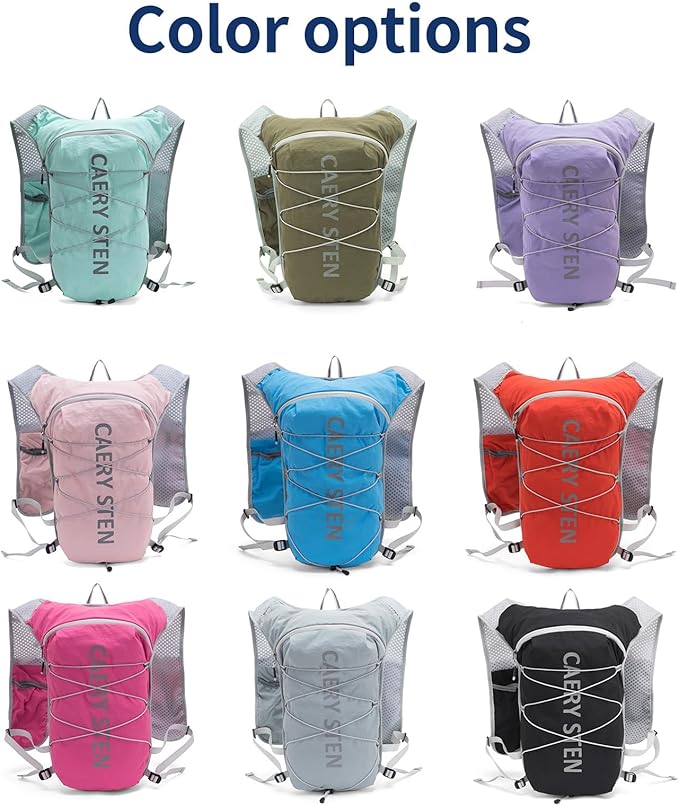 Carey STEN Hydrated Backpack, Running Vest, paired with a 1.5L Water Bag Hiking Backpack, Suitable for Running, Hiking, Marathon, and Both Men and Women