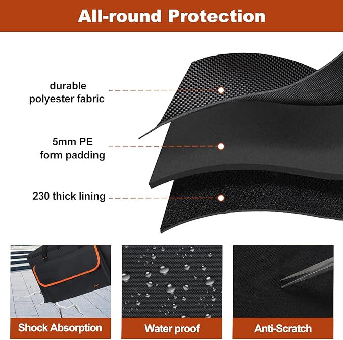 Woodfire Grill Carry Bag Compatible with Ninja OG701 OG751 Grill Smoker, Woodfire Grill Carry Case Compatible with Ninja Woodfire Grill Accessories,Bag Only (Black)