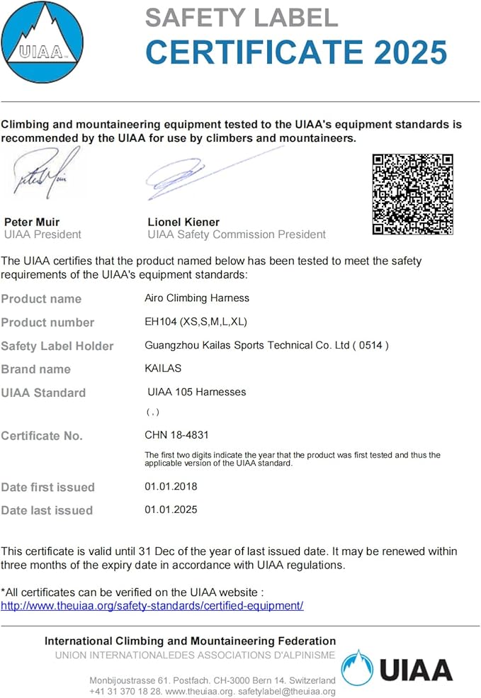 KAILAS Airo Rock Climbing Harness Men Mountaineering Tree Ice Climbing Women Half Body Safety Belt Rappelling