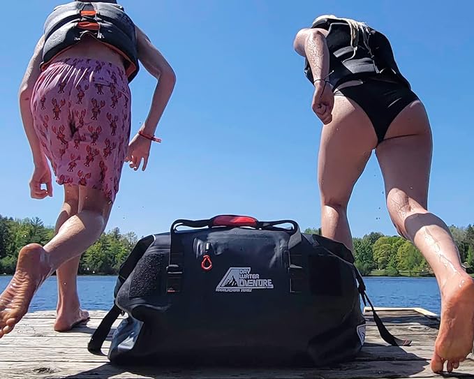 Waterproof Duffel Bag, Marine Grade (60 Liter/15.8 Gallon, Appalachian Series, Black)