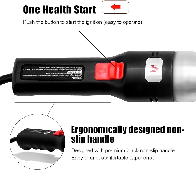 GGC Electric Charcoal Fire Starter Lighter for Big Green Egg Smokers BBQs Grills Wood Burning Fireplaces and Fire Pits(Meramic Core Material)